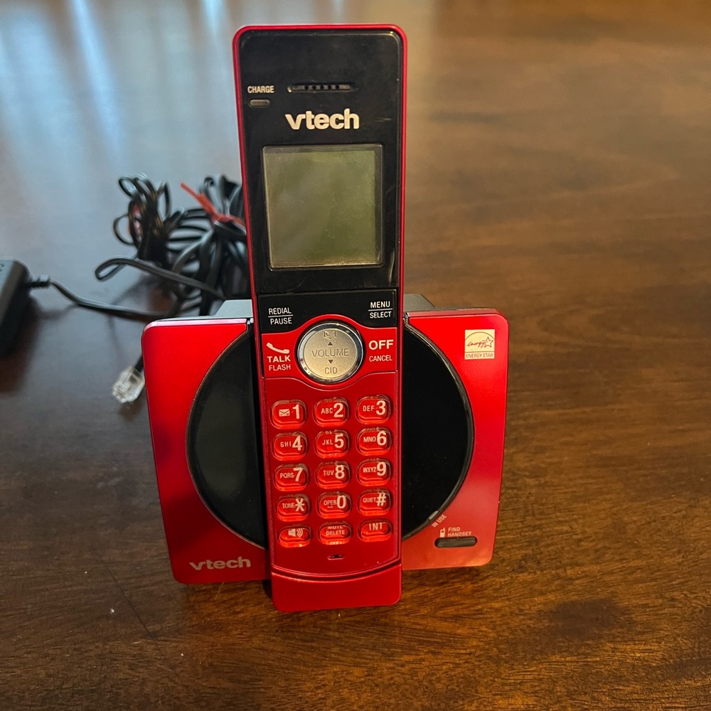 VTech Red Cordless Phone - Picture 2 of 4